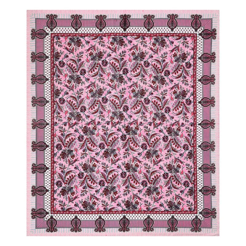 RoyalSlumber Cotton Bedsheet (Pink) - 144 TC media 4