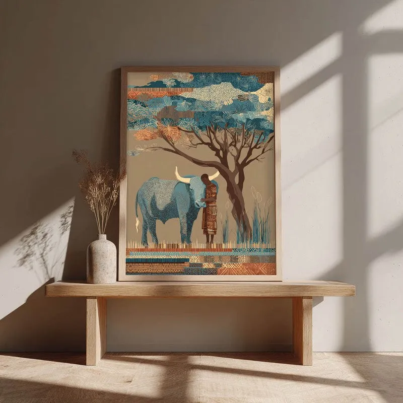 Prakriti Canvas Wall Painting With Brown Frame media 5