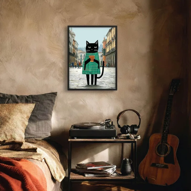 Voyage Cat Wall Painting With Frame media 6
