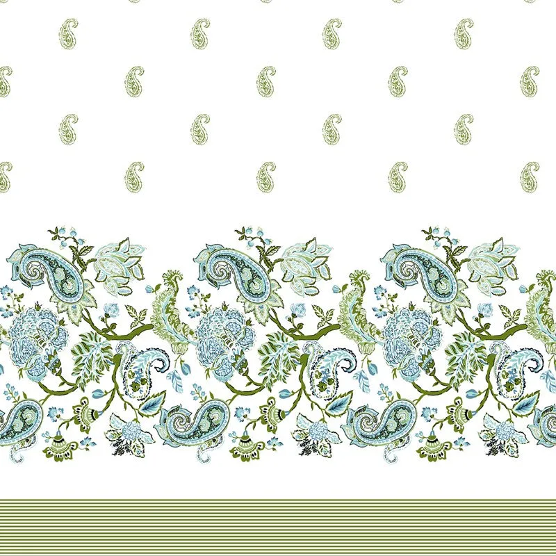 Royal Glow Cotton Bedsheet (Green,White) - 120 TC media 5