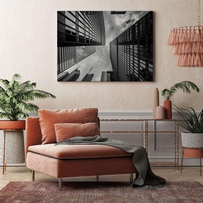 Skyscraper Symphony Canvas Wall Painting - Gallery Wrap media 3