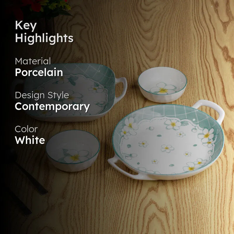 Ivory Rim Porcelain Platter - Four Piece Set media 2