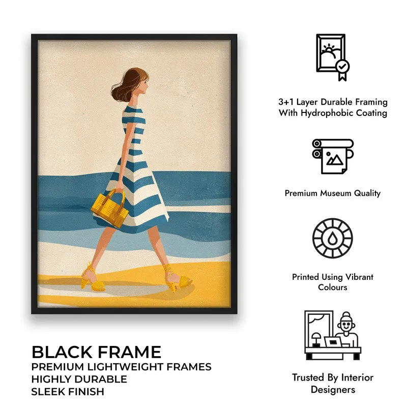 Seabreeze Canvas Wall Painting - Black Frame media 9