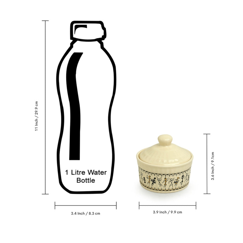 Wise Warli Handcrafted Condiment Jar (160 Ml) - Three Piece Set media 8