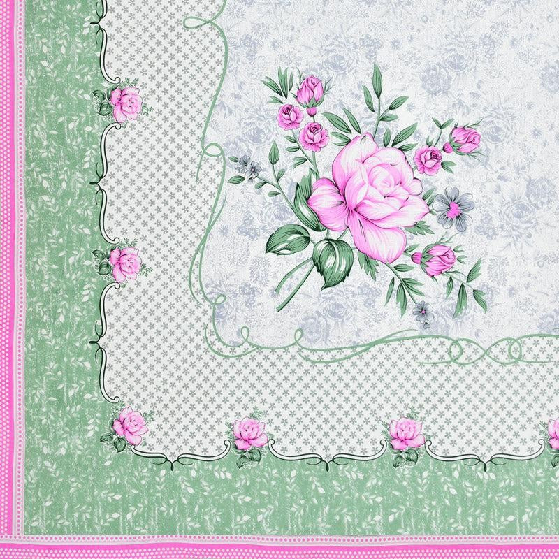 Jasper Floral Cotton Bedsheet (Pink) - 180 TC media 4