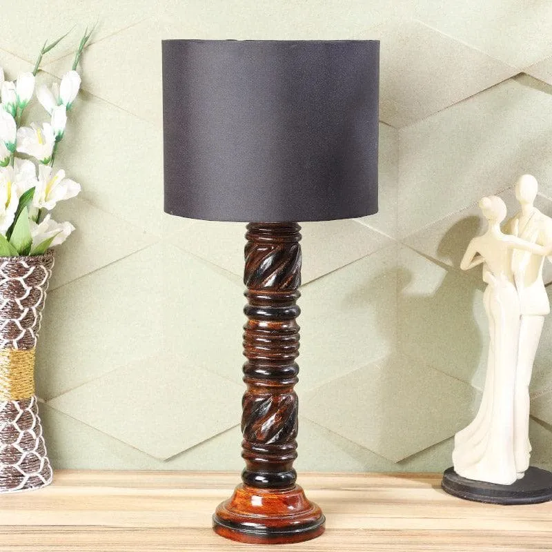 Blace Jericho Fabric Table Lamp - Black,Brown media 3