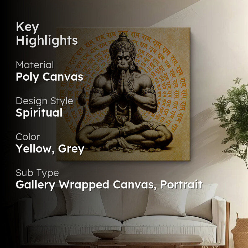 Hanuman Chant Mantra Wall Painting media 2