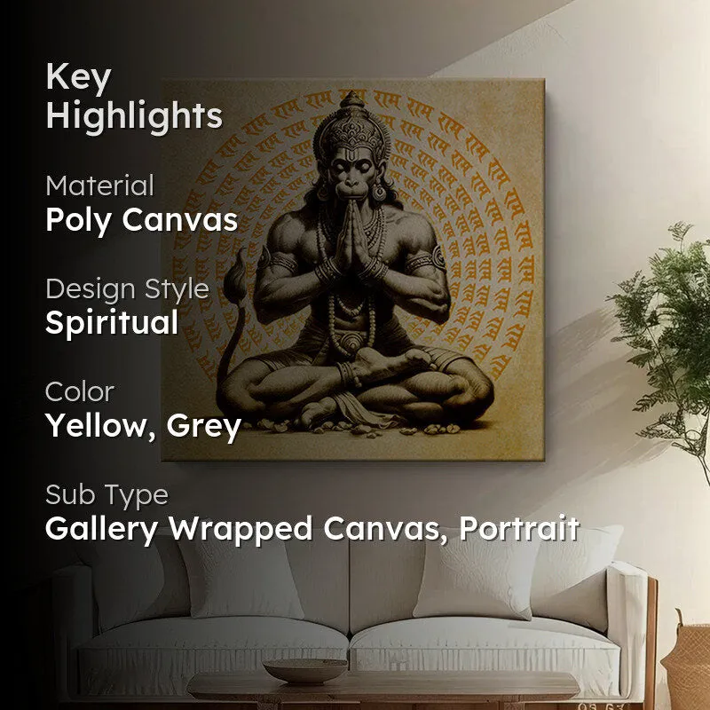 Hanuman Chant Mantra Wall Painting media 2