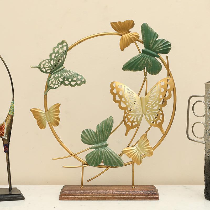 Botanic Mirage Metal & Wood Showpiece