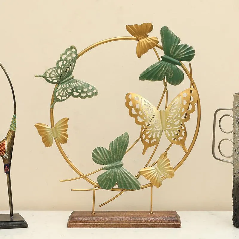 Botanic Mirage Metal & Wood Showpiece media 1