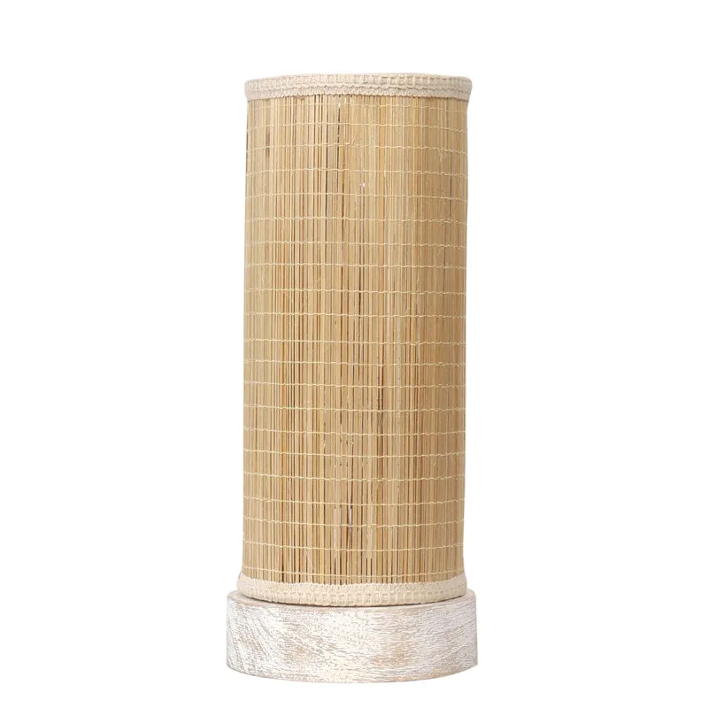 Canevia Cylindra Curve Bamboo Table Lamp - Off White media 6