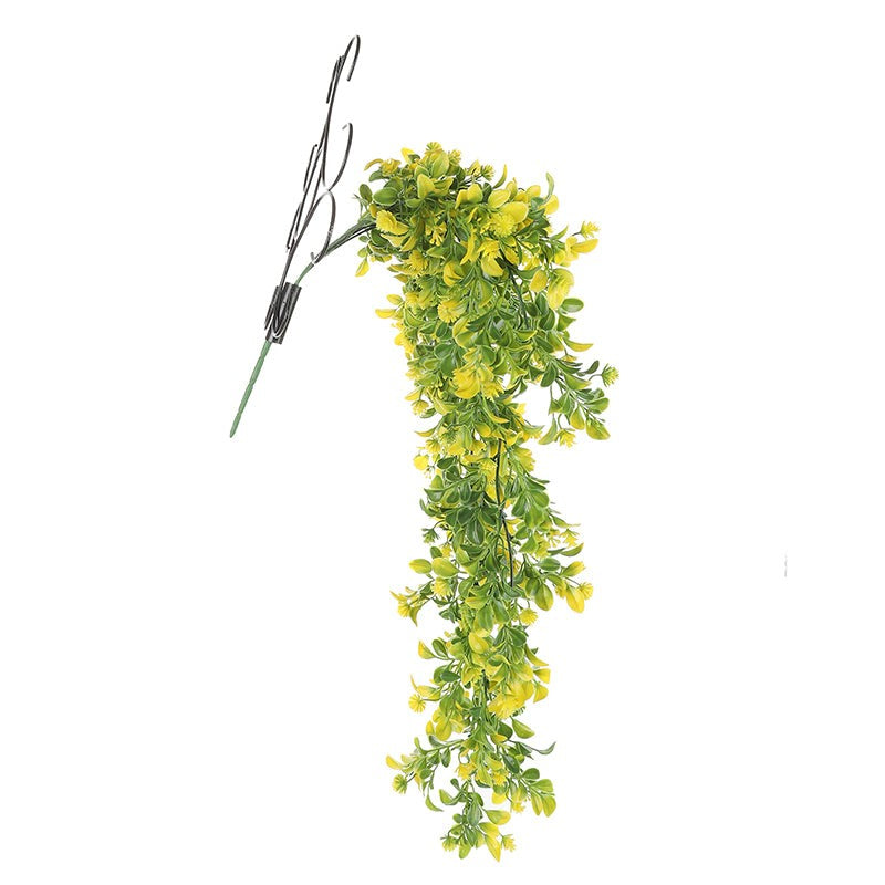 Faux Yellow Artificial Flower Vine With Metal Wall Stand media 3