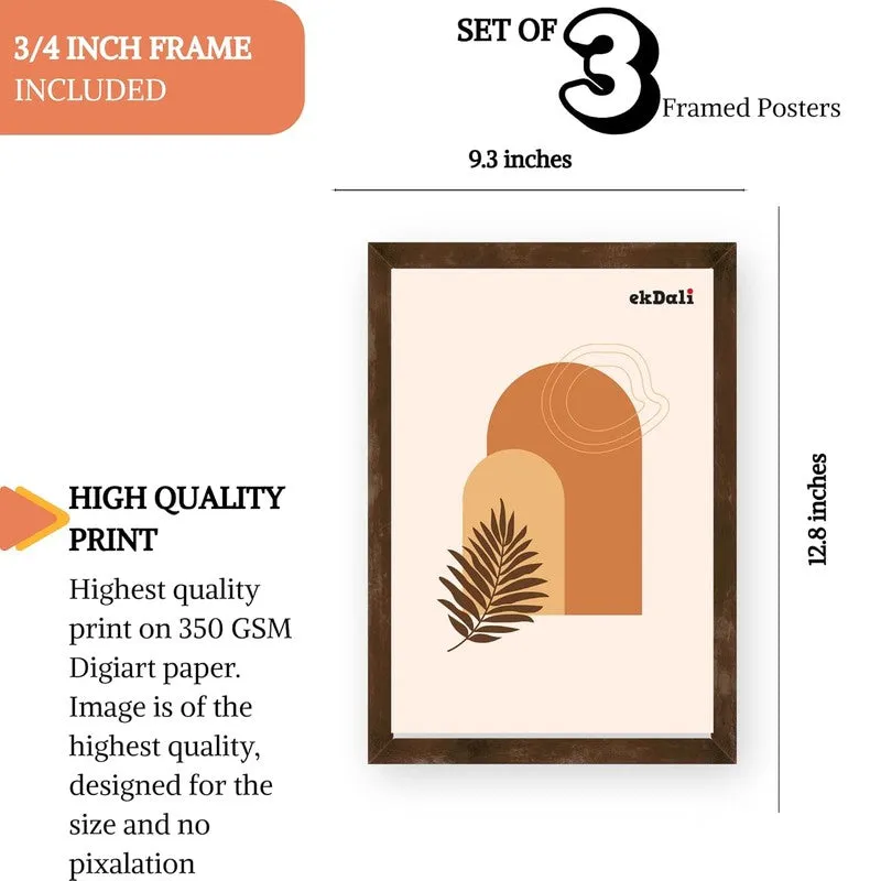 Earthy Aura Paper Wall Painting With Frame - Brown media 10