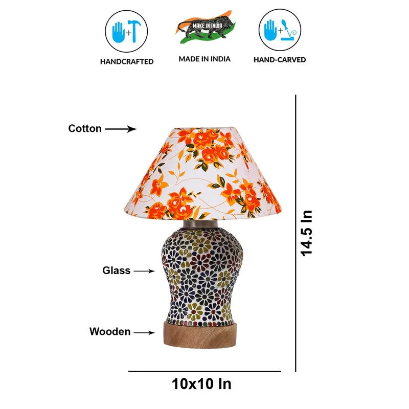 Aurelia Fleur Cone Wooden Table Lamp - Multicolor media 9