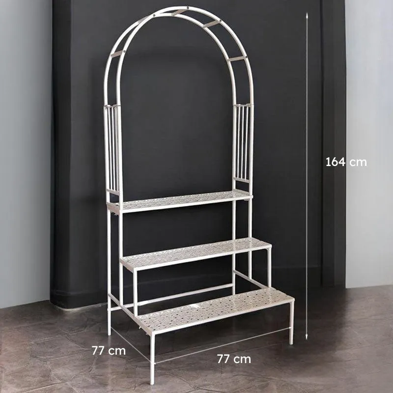 Aether Arch Metal Planter Stand - White media 9