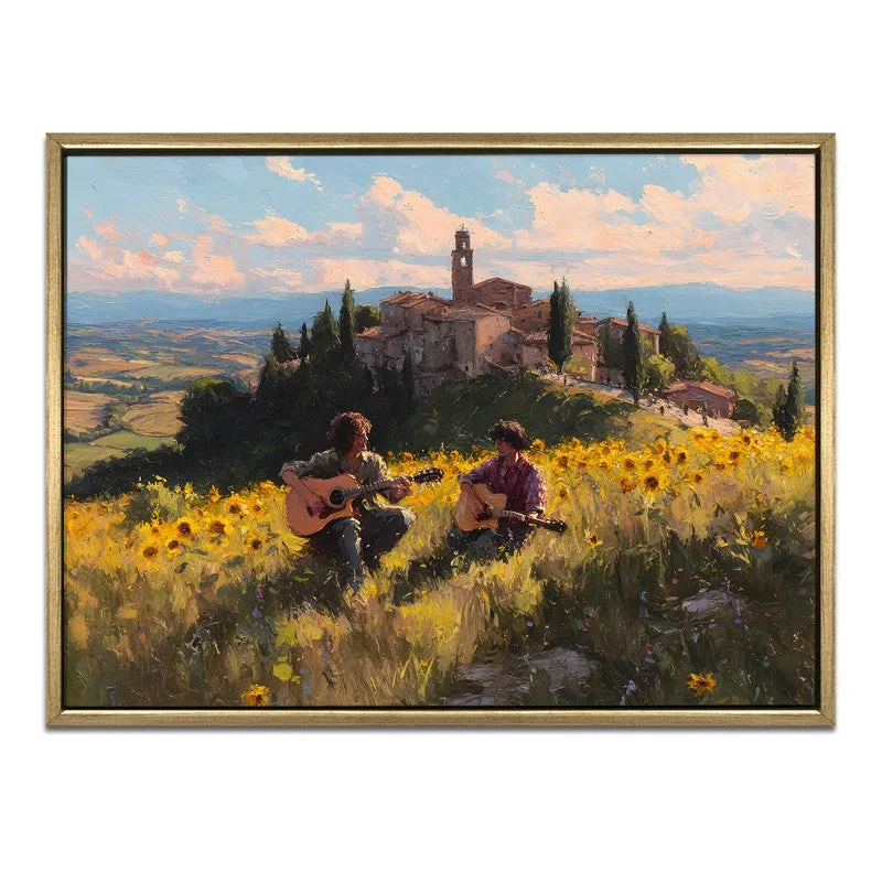 Sunflower Song Canvas Wall Painting With Frame media 3