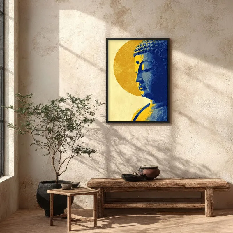Peaceful Buddha In Meditative Calm II Archival Paper Wall Painting With Black Frame media 5