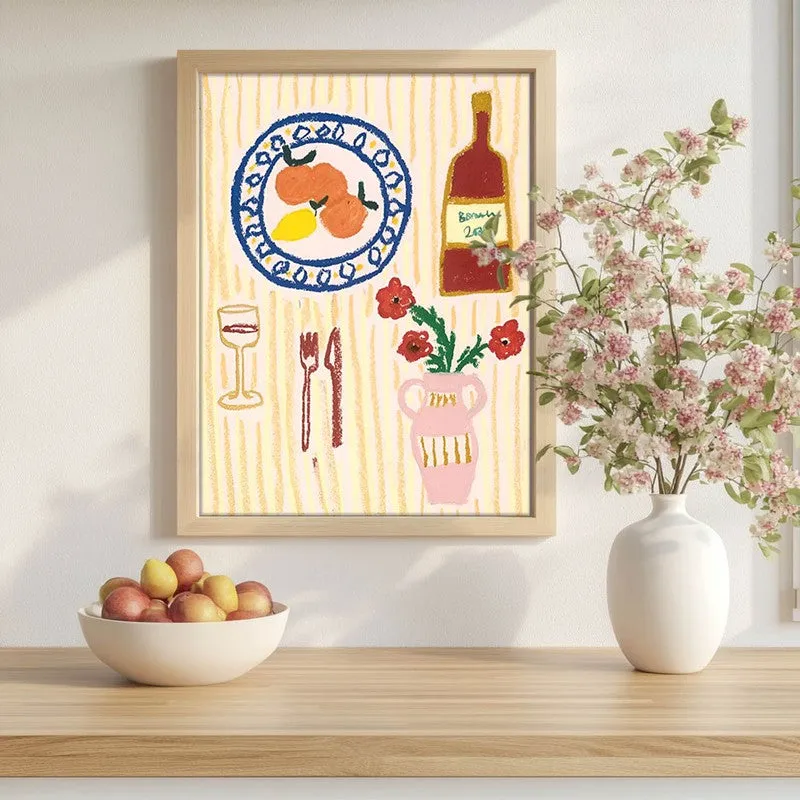 MorningDining Archival Canvas Wall Art - Brown media 1