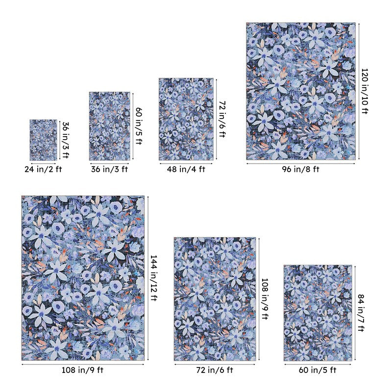 Abigail Floral Carpet - Blue media 13