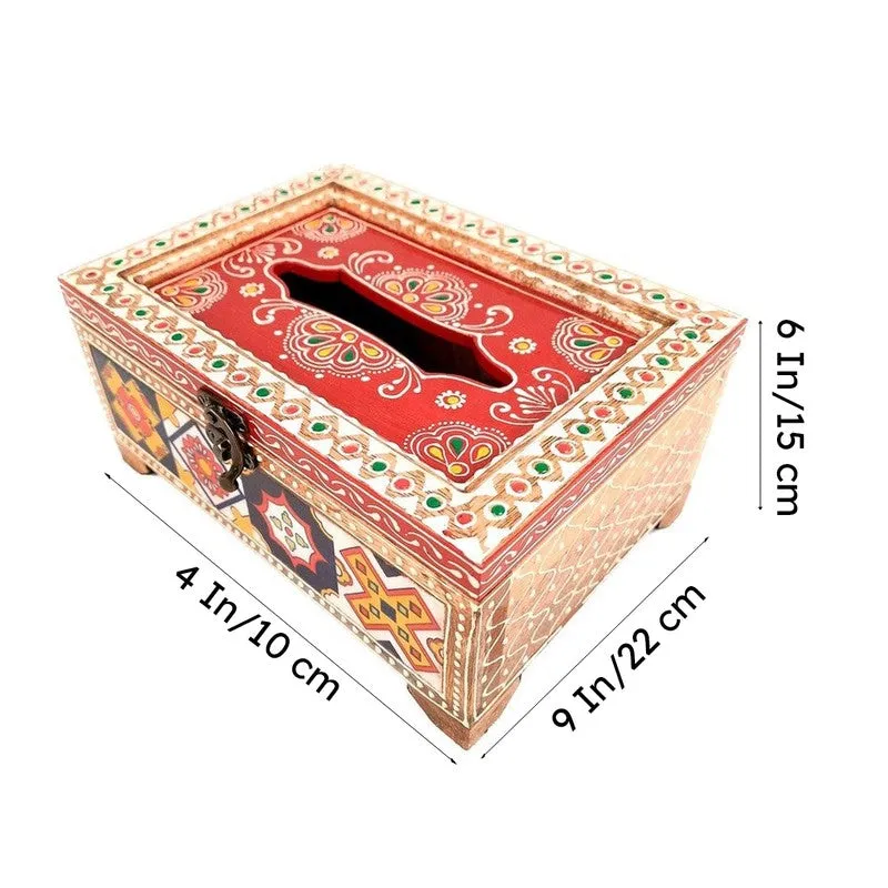 Mehfil Craft Wooden Tissue Holder media 11