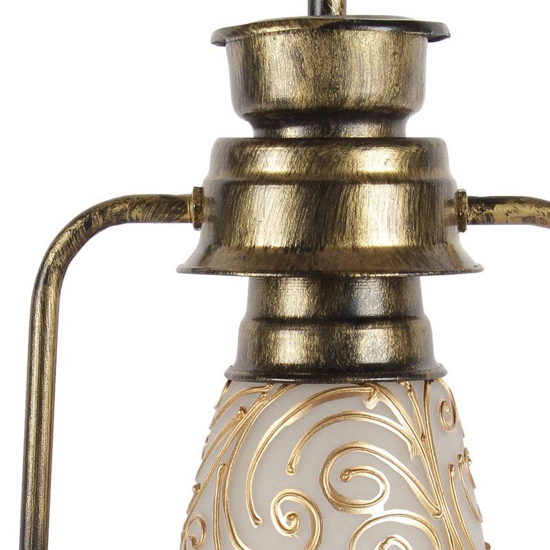 Saagar Mosaic Lantern Iron Table Lamp - Gold,Brown media 6