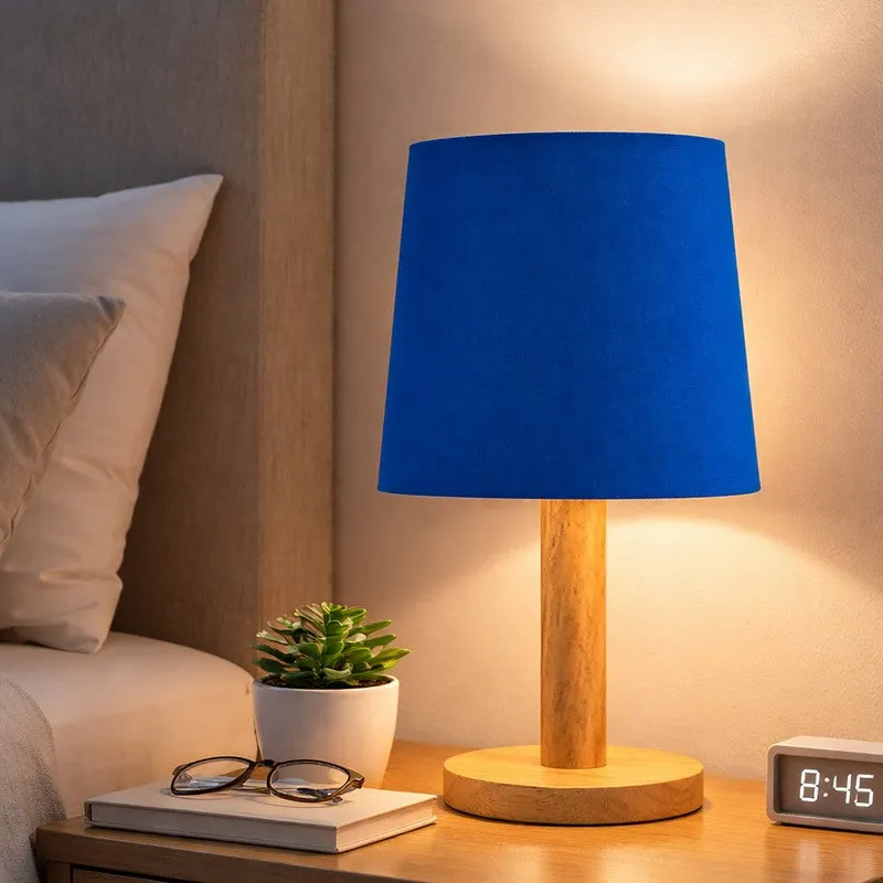 SolidGlow Wooden Table Lamp - Blue media 3