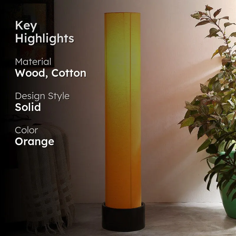 Neila Wooden Tower Floor Lamp - Yellow media 2