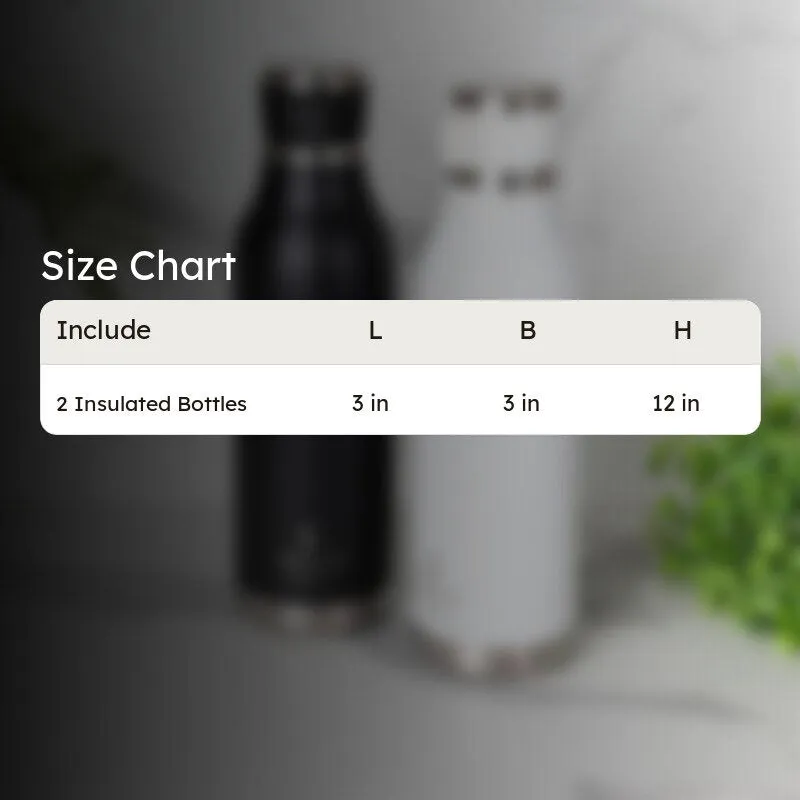 Pristine Sip Hot & Cold Thermos Water Bottle (Black & White, 750 mL Each) - Set Of Two media 5