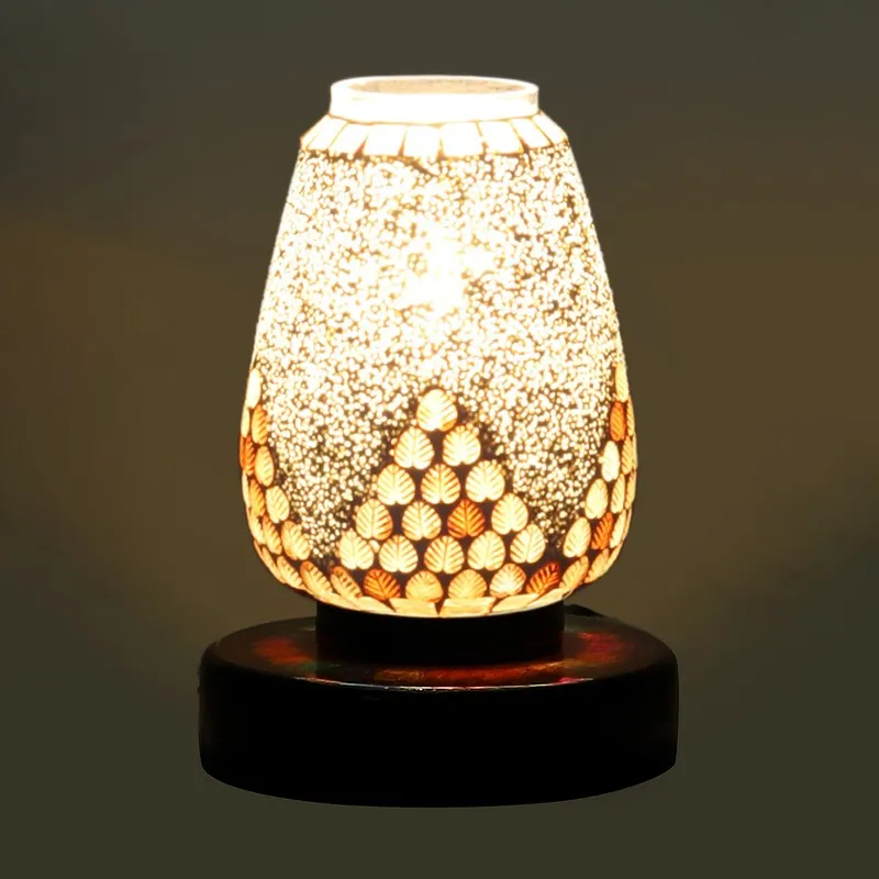 Auralirae Glass Table Lamp With Wooden Base media 6