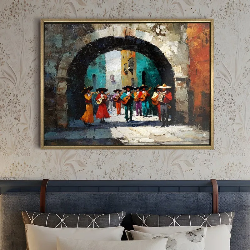 Guitar Parade Canvas Wall Painting With Frame media 5