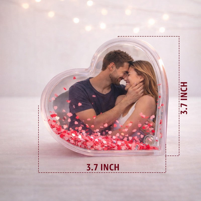 Heart Glitter Acrylic Photo Frame - Red media 6