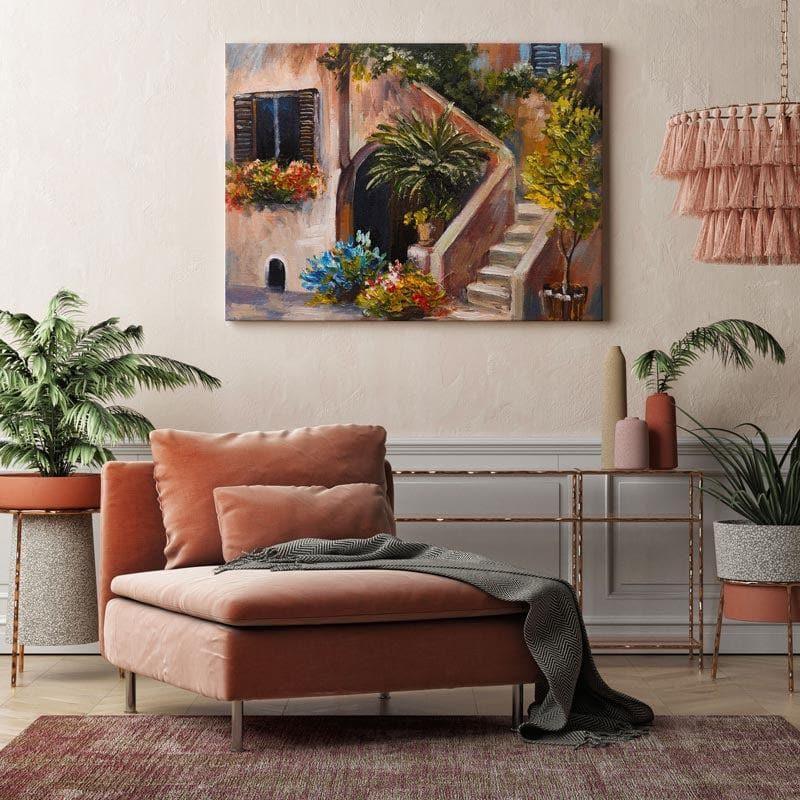 Summer Terrace Canvas Wall Painting - Gallery Wrap