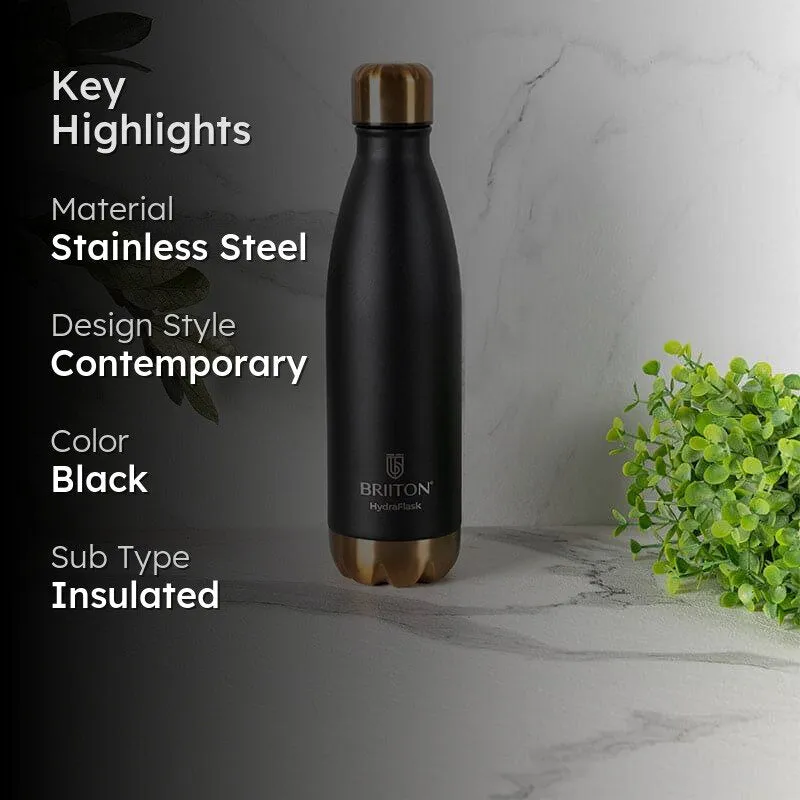 Hydro Halo Hot & Cold Thermos Water Bottle (Black) - 500 mL media 2