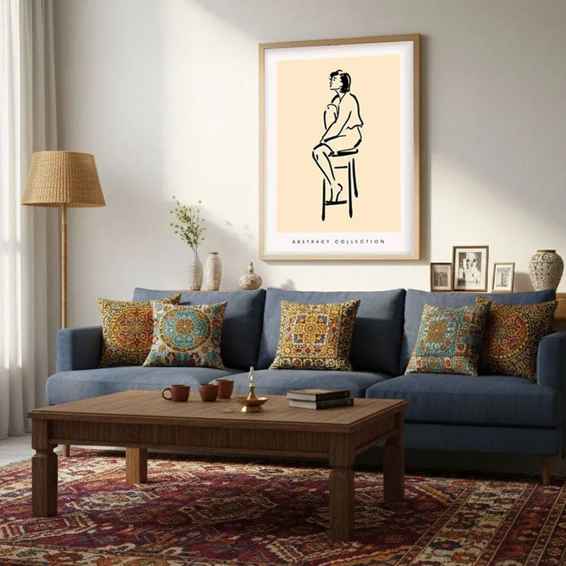 Pensive Moment Archival Canvas Wall Art - Natural Brown Frame media 3
