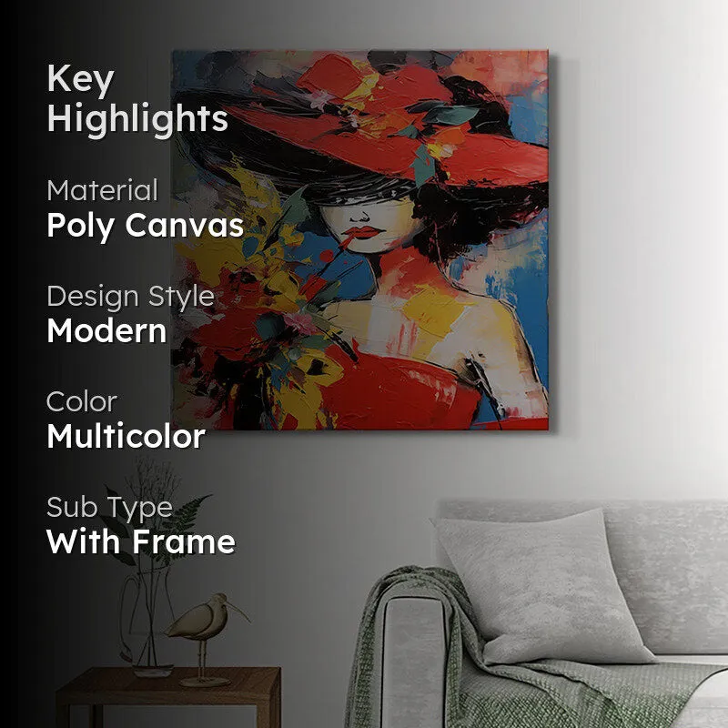 Lady In Hat Wall Painting media 2