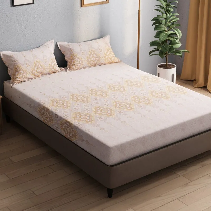 Arlyn Bedsheet (Beige) - 115 GSM media 1