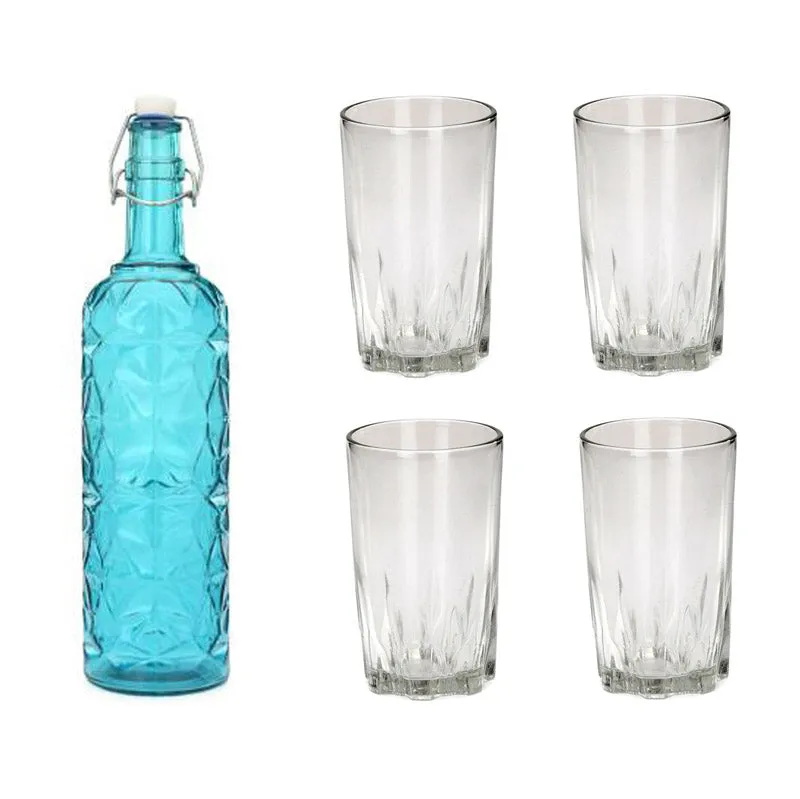 Wren 1000 mL Water Bottle With 200 mL Glasses - Five Piece Set media 1