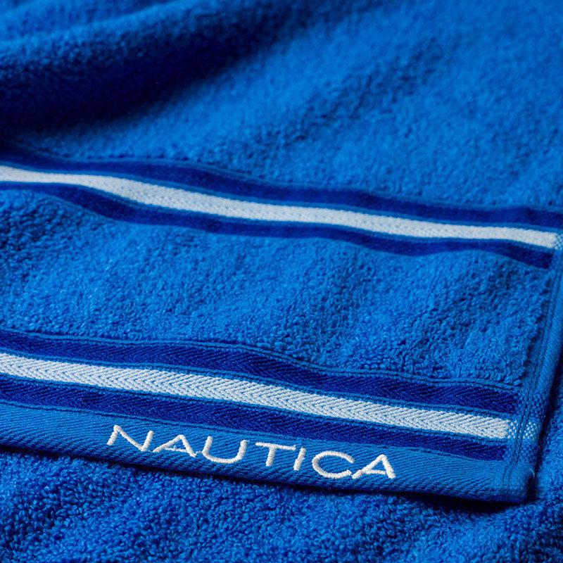 Nautica Dove Down Cotton Towel Set (Royal Blue & Coral) - Set Of Two media 6