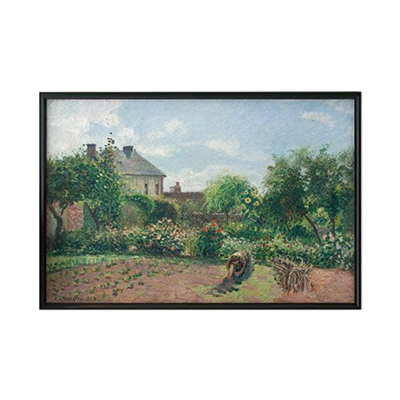 The Artist's Garden At Eragny Canvas Wall Painting - Black Frame media 6