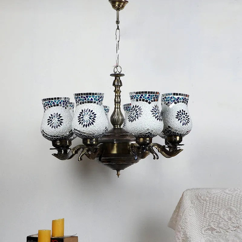 Prita Vilona Mosaic Golden Antique Ceiling Lamp media 3