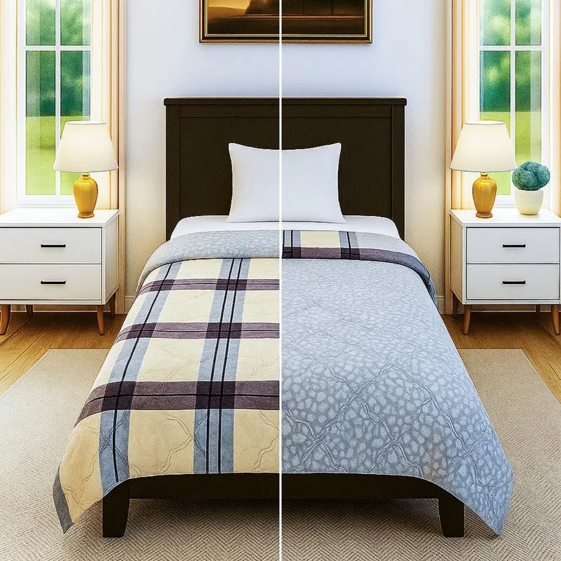Cozy Checks Cotton Comforters - 300 GSM media 3