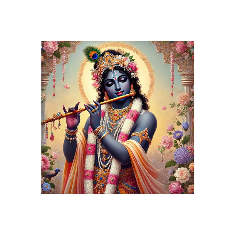 Jagadguru Krishna Wall Painting media 4