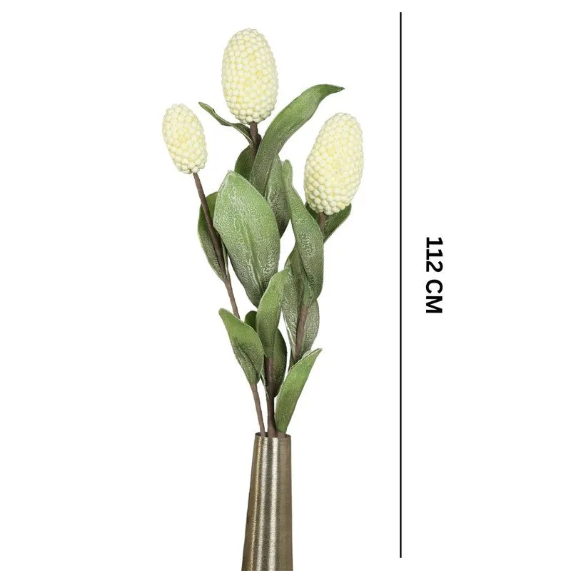 Decorative Artificial Corn Stalk Flower - White media 5