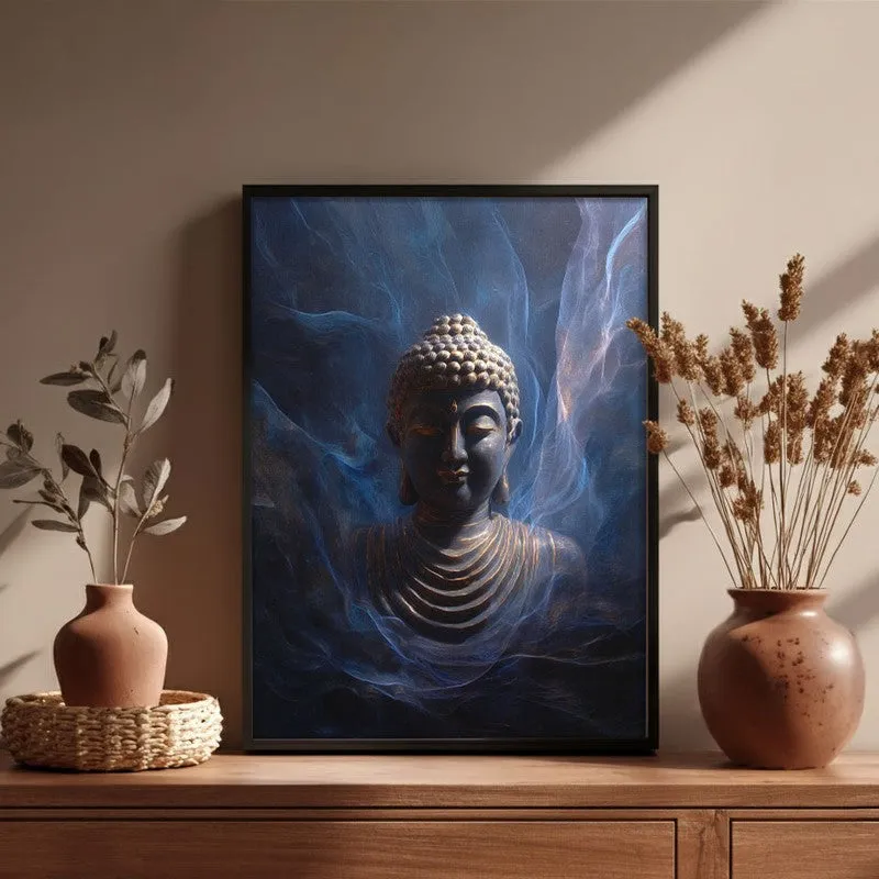 Cosmic Buddha Archival Paper Wall Painting With Black Frame media 6