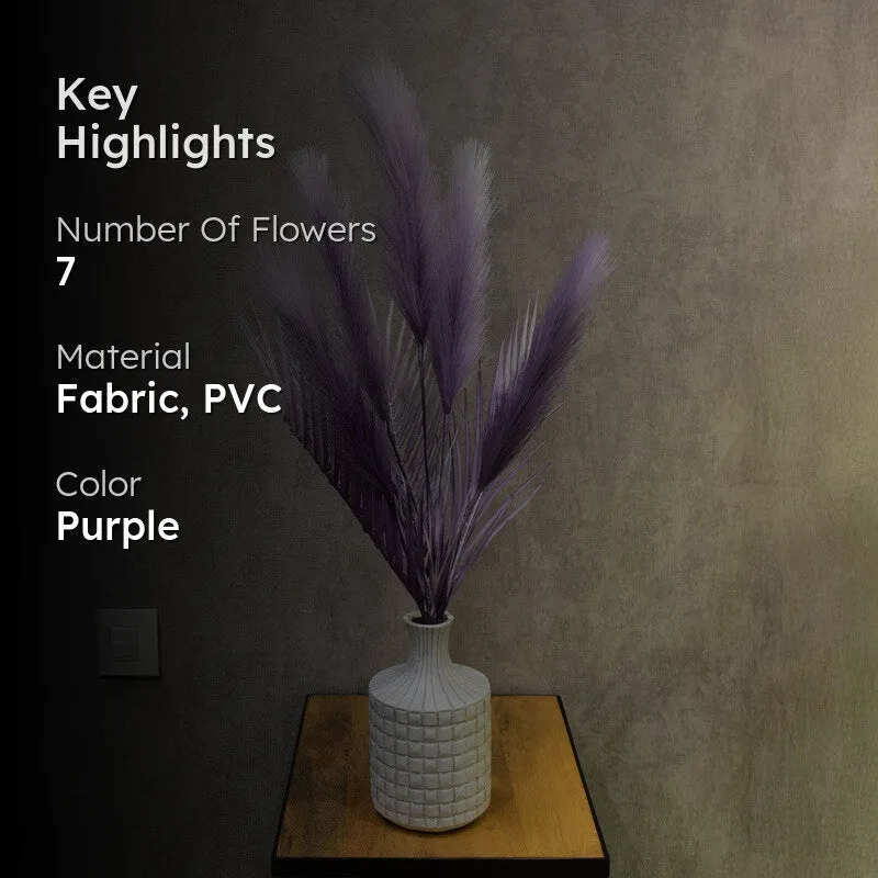 Real Look Artificial Pampas Flower - Purple media 2