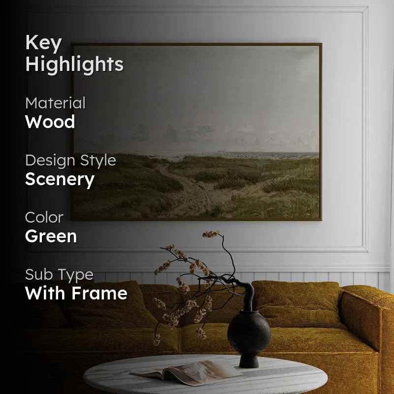 Rustic Moors Wood Wall Art With Frame - Black media 2