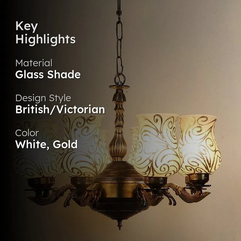 Dila Vilona Mosaic Golden Antique Ceiling Lamp media 2