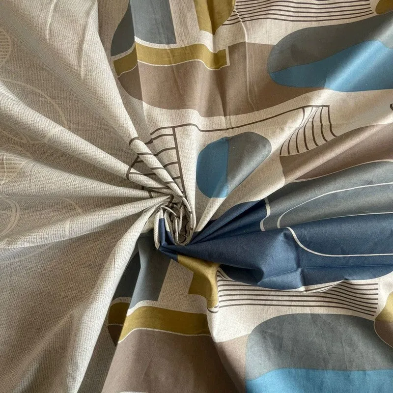 Textura Cotton Bedsheets (Blue,Off White) - 400 TC media 4