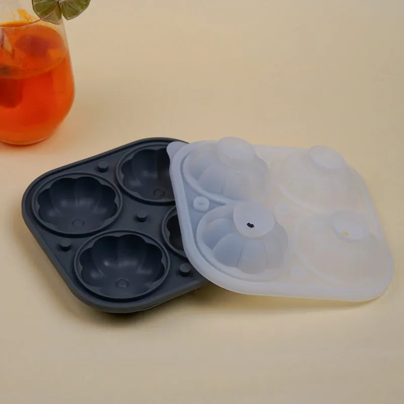 Chill Silicone 4-Cube Ice Mould - Grey media 1