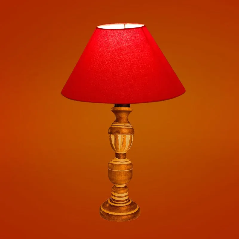 Zenrae Muse Wooden Table Lamp - Red media 7